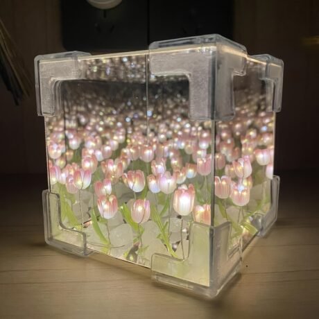 21-Flower Tulip Flower Sea Night Light Kit - Vibrant USB Powered LED Luminescence with DIY Creativity - Exquisite Decor for Home, Perfect Birthday Gift for Family & Friends, Indoor Ornament with Thoughtful Touch